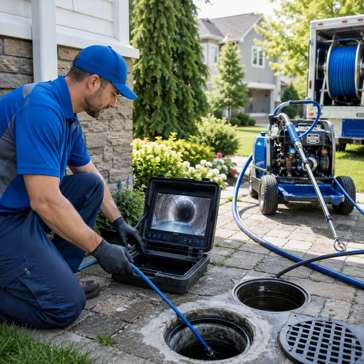 Outdoor drain cleaning professionals serving New Roads, LA