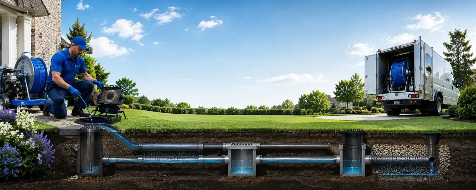 Outdoor drain cleaning information for New Roads, LA
